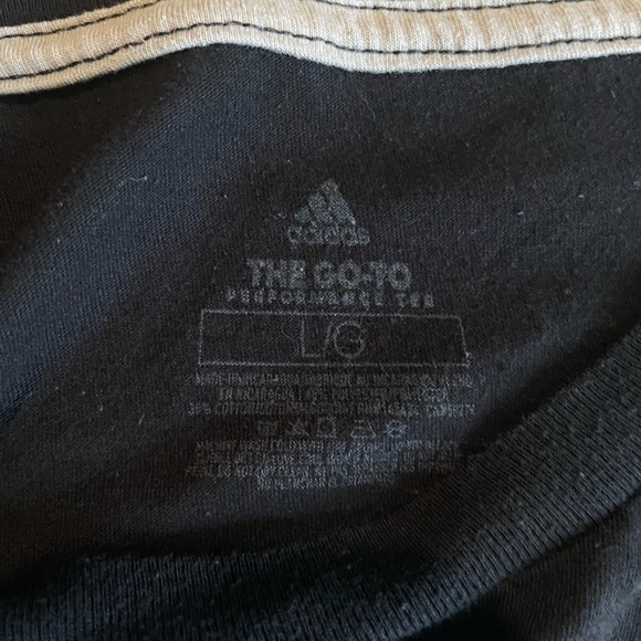 men’s adidas classic black logo performance tee - L - Picture 2 of 3